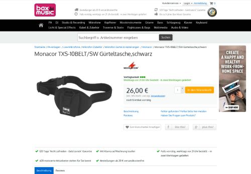 
                            7. Monacor TXS-10BELT/SW Gürteltasche,schwarz kaufen? | Bax-shop