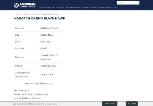 
                            9. Monarch Casino Black Hawk | American Casino Guide