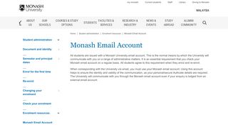 
                            5. Monash Email Account - Monash University Malaysia