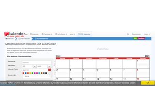 
                            5. Monatskalender erstellen PDF - kalender.com