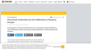 
                            11. Mönchengladbach: Hochschule Niederrhein hat ihre Bibliothek im ...