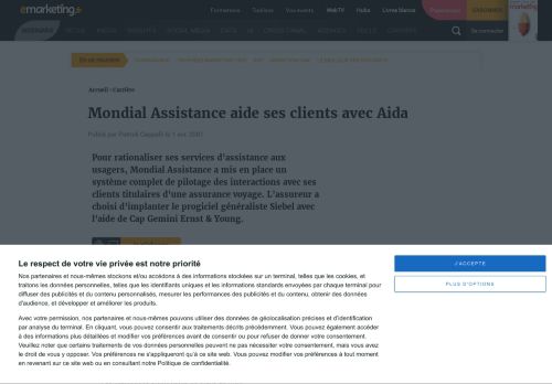 
                            13. Mondial Assistance aide ses clients avec Aida - E-marketing
