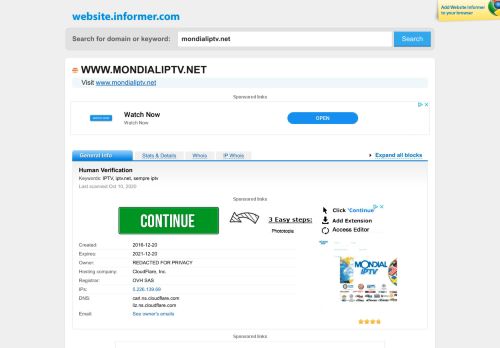 
                            13. mondialiptv.net at WI. Human Verification - Website Informer