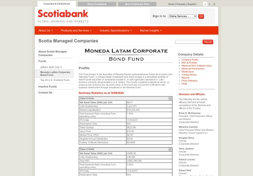 
                            10. Moneda LatAm Corporate Bond Fund (MLD.UN) - Scotia Managed ...