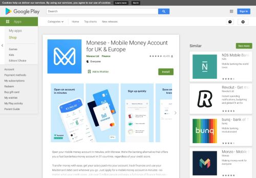 
                            12. Monese - Current Account - Apps on Google Play