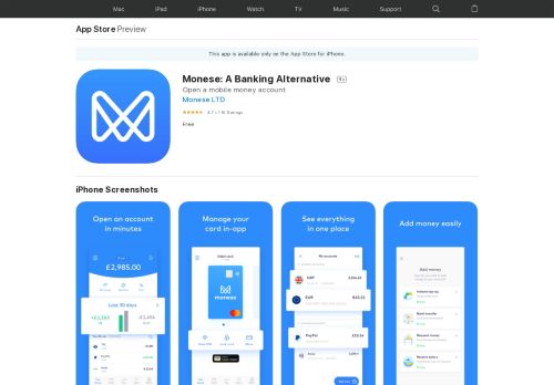 
                            13. Monese - Current Account on the App Store - iTunes - Apple