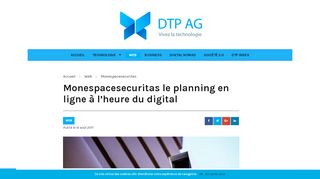 
                            2. Monespacesecuritas le planning en ligne à l'heure du digital - DTP-AG ...