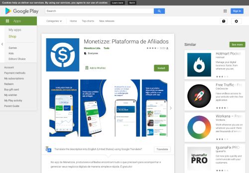 
                            10. Monetizze – Apps no Google Play