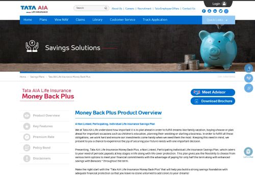 
                            13. Money Back Plus Plan, Tax Saving Insurance Plan - Tata AIA Life ...