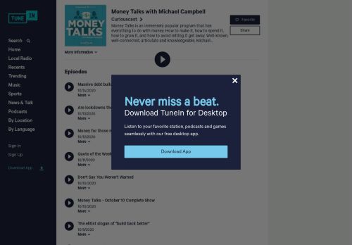 
                            5. Money Talks with Michael Campbell | Listen to Podcasts On Demand ...