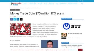 
                            7. Money Trade Coin $75 million ICO scam - - Enterprise Times