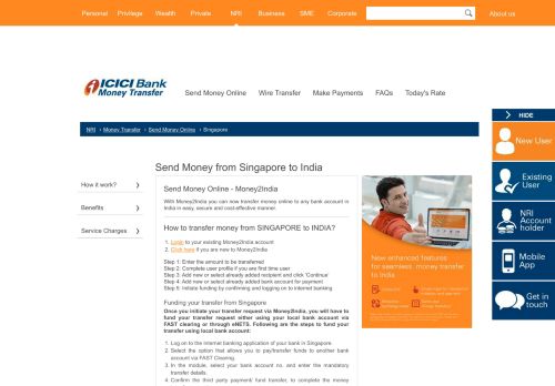 
                            2. Money Transfer to India from Singapore - Send Money ... - ICICI Bank