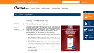 
                            6. Money2India Europe Mobile App - ICICI Bank Germany