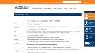 
                            3. Money2India FAQs - ICICI Bank