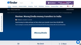 
                            13. Money2India money transfers review February 2019 | finder.com