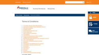 
                            12. Money2India Terms and Conditions - ICICI Bank :: USA