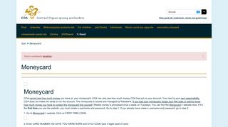 
                            2. Moneycard | Centraal Orgaan opvang asielzoekers - Coa