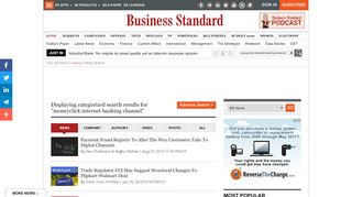 
                            12. Moneyclick Internet Banking Channel - Business Standard