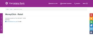 
                            4. MoneyClick - Retail | Karnataka Bank