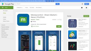 
                            11. Moneycontrol – Stocks, Sensex, Mutual Funds, IPO - Apps on Google ...