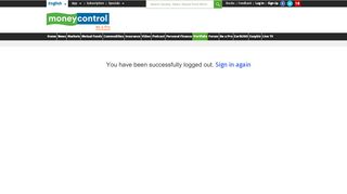 
                            3. Moneycontrol.com >> Logout