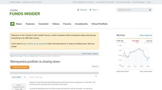 
                            4. Moneyextra portfolio is closing down - General chat - Forums ...