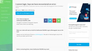 
                            5. Moneygram: I cannot login. Says we have encountered an error ...