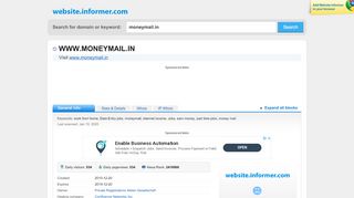 
                            12. moneymail.in at Website Informer. Visit Moneymail.