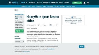 
                            13. MoneyMate opens Boston office - Finextra Research