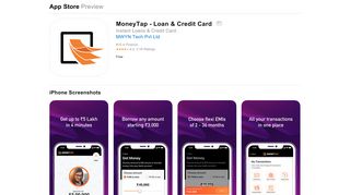 
                            9. MoneyTap - Loan & Credit Card on the App Store - iTunes - Apple