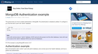 
                            5. MongoDB Authentication example – Mkyong.com