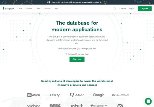 
                            7. MongoDB: Open Source Document Database