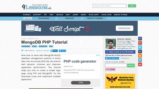 
                            2. MongoDB PHP Tutorial - 9Lessons