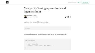 
                            6. MongoDB Setting up an admin and login as admin – Yasiru Nilan ...