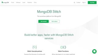 
                            1. MongoDB Stitch - Serverless platform from MongoDB | MongoDB