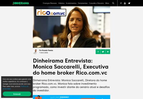 
                            12. Monica Saccarelli, Diretora do home broker Rico.com.vc - Dinheirama