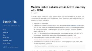 
                            12. Monitor locked out accounts in Active Directory with PRTG · Justin Ho