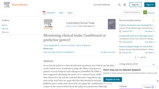 
                            6. Monitoring clinical trials: Conditional or predictive power ...