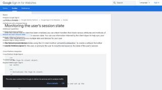 
                            3. Monitoring the user's session state | Google Sign-In for Websites ...