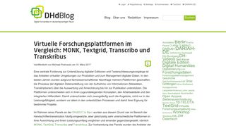 
                            11. MONK, Textgrid, Transcribo und Transkribus - DHd-Blog