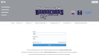 
                            9. Monmouth Barracudas : Sign In - TeamUnify