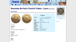 
                            7. Monnaie de Paris - Lyon (Notre Dame de Fourvière) - ** Exonumia ...