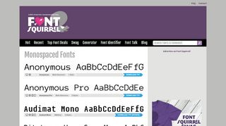 
                            10. Monospaced Fonts » Font Squirrel