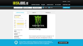 
                            11. Monster Energy Jobs and Reviews on Irishjobs.ie