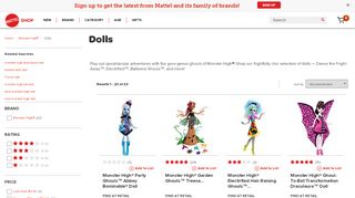 
                            5. Monster High Dolls - Shop Mattel