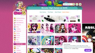 
                            11. Monster High Games on GirlG.com