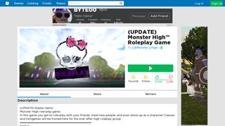 
                            11. Monster High™ Roleplay Game - Roblox