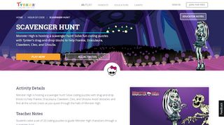 
                            12. Monster High: Scavenger Hunt | Hour of Code | Tynker