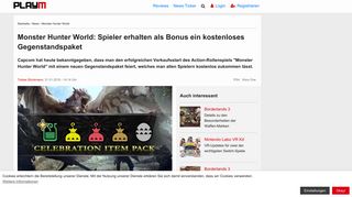 
                            5. Monster Hunter World: Spieler erhalten als Bonus ein kostenloses ...