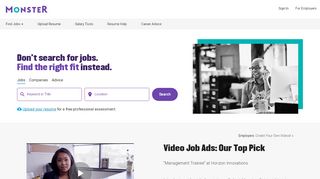 
                            4. Monster Jobs - Job Search, Career Advice & Hiring Resources ...